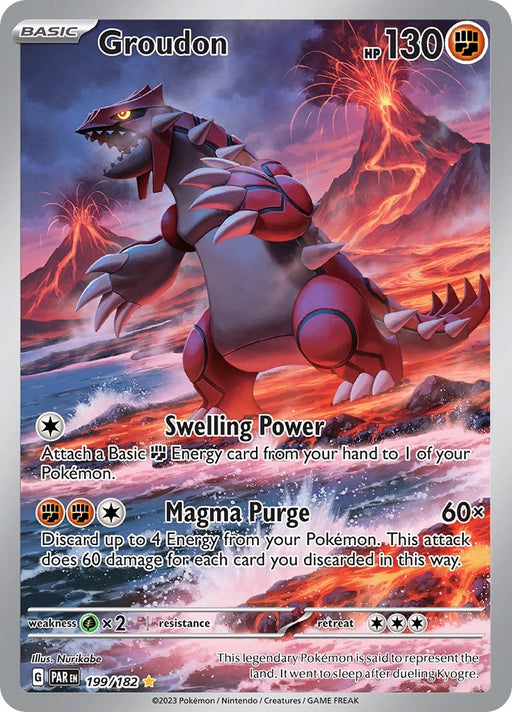 Image for Groudon (199/182) (Holofoil) [SV04: Paradox Rift] - Pokemon
