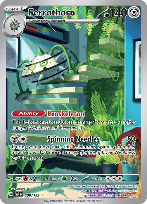 Image for Ferrothorn (209/182) (Holofoil) [SV04: Paradox Rift] - Pokemon