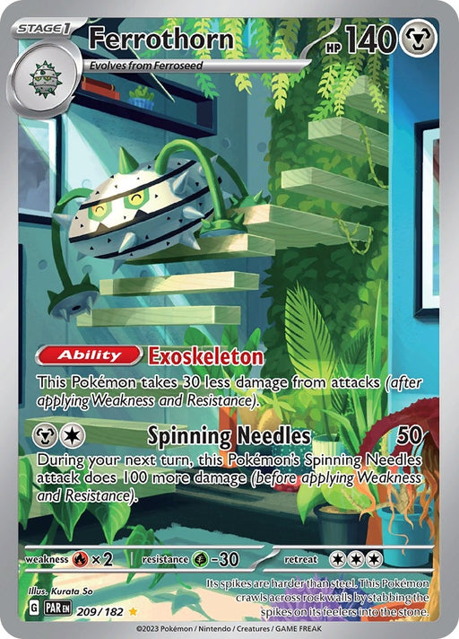 Image for Ferrothorn (209/182) (Holofoil) [SV04: Paradox Rift] - Pokemon