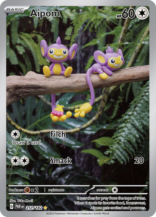 Image for Aipom (211/182) (Holofoil) [SV04: Paradox Rift] - Pokemon
