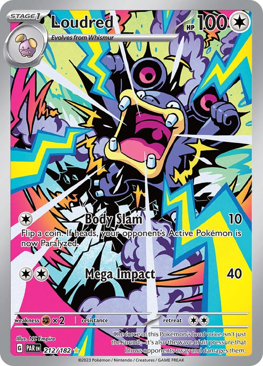 Image for Loudred (212/182) (Holofoil) [SV04: Paradox Rift] - Pokemon