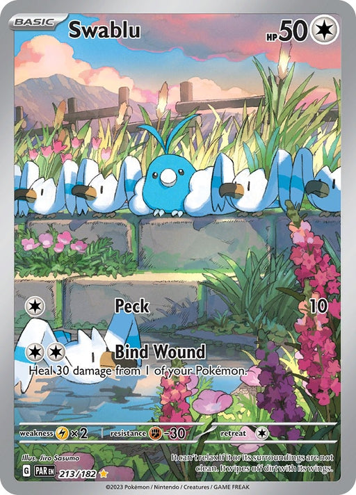 Image for Swablu (213/182) (Holofoil) [SV04: Paradox Rift] - Pokemon
