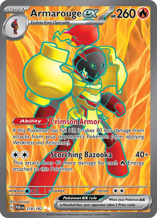 Image for Armarouge ex (218/182) (Holofoil) [SV04: Paradox Rift] - Pokemon