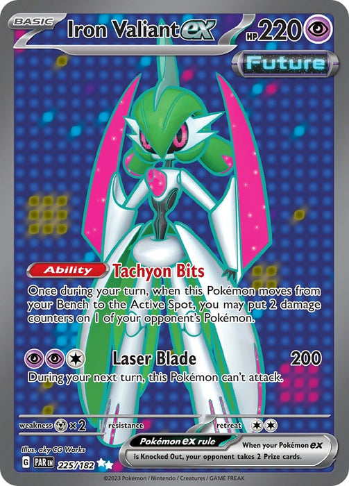 Image for Iron Valiant ex (225/182) (Holofoil) [SV04: Paradox Rift] - Pokemon