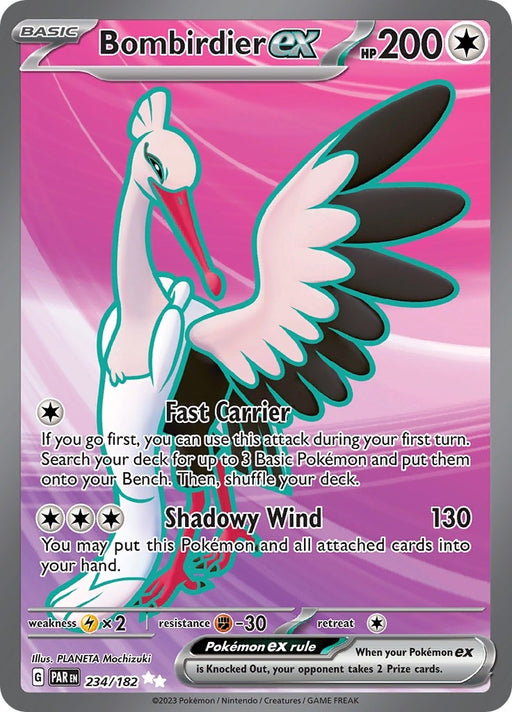 Image for Bombirdier ex (234/182) (Holofoil) [SV04: Paradox Rift] - Pokemon