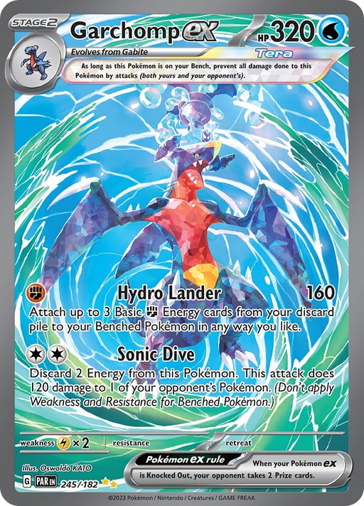 Image for Garchomp ex (245/182) (Holofoil) [SV04: Paradox Rift] - Pokemon
