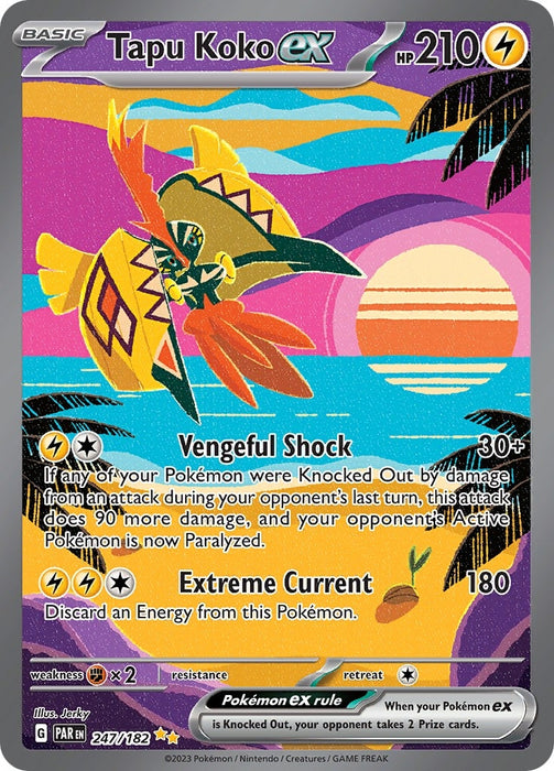 Image for Tapu Koko ex (247/182) (Holofoil) [SV04: Paradox Rift] - Pokemon