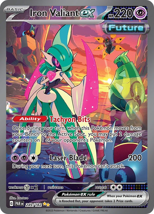 Image for Iron Valiant ex (249/182) (Holofoil) [SV04: Paradox Rift] - Pokemon