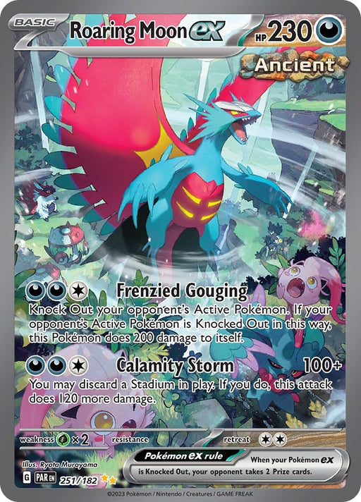 Image for Roaring Moon ex (251/182) (Holofoil) [SV04: Paradox Rift] - Pokemon