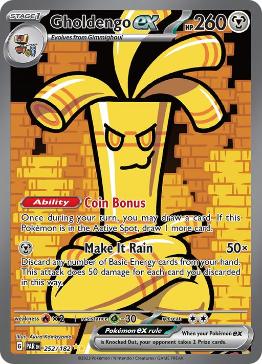 Image for Gholdengo ex (252/182) (Holofoil) [SV04: Paradox Rift] - Pokemon