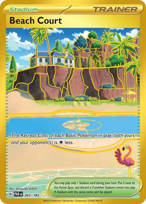 Image for Beach Court (263/182) (Holofoil) [SV04: Paradox Rift] - Pokemon