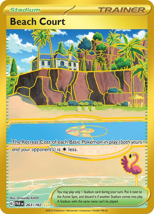 Image for Beach Court (263/182) (Holofoil) [SV04: Paradox Rift] - Pokemon