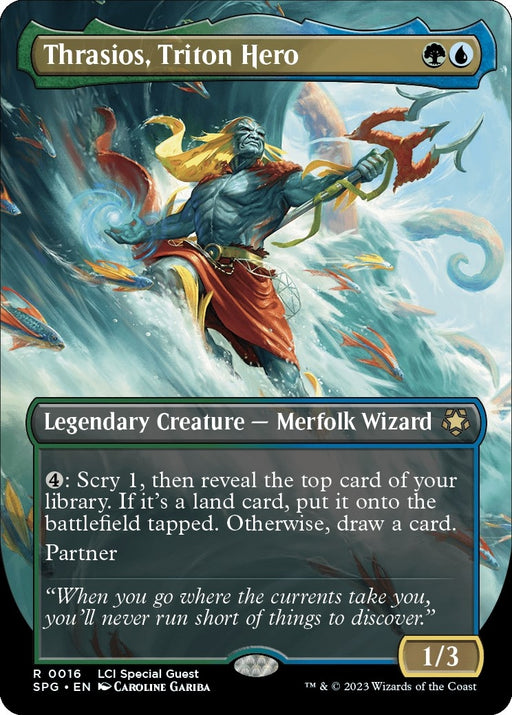 Image for Thrasios, Triton Hero (Borderless) (16) [Special Guests] - Magic: The Gathering