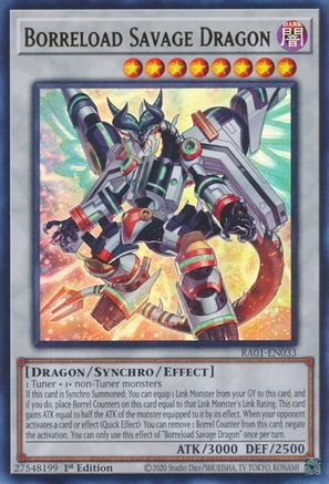 Borreload Savage Dragon (UR) (RA01-EN033) 1st Edition [25th Anniversary Rarity Collection]