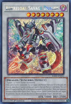 Borreload Savage Dragon (Platinum Secret Rare) (RA01-EN033) 1st Edition [25th Anniversary Rarity Collection]