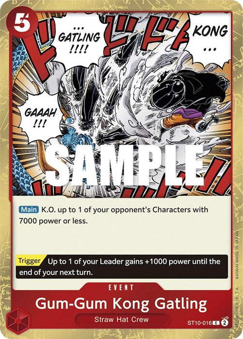Gum-Gum Kong Gatling (ST10-016) (Foil) [Ultra Deck: The Three Captains]