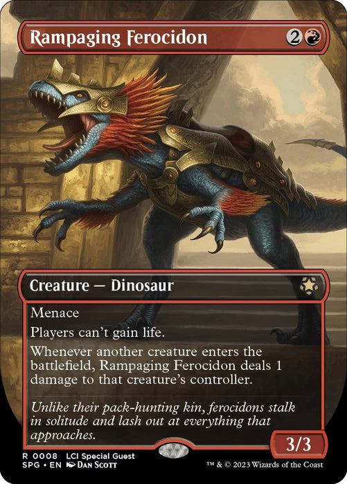 Image for Rampaging Ferocidon (Borderless) (8) [Special Guests] - Magic: The Gathering