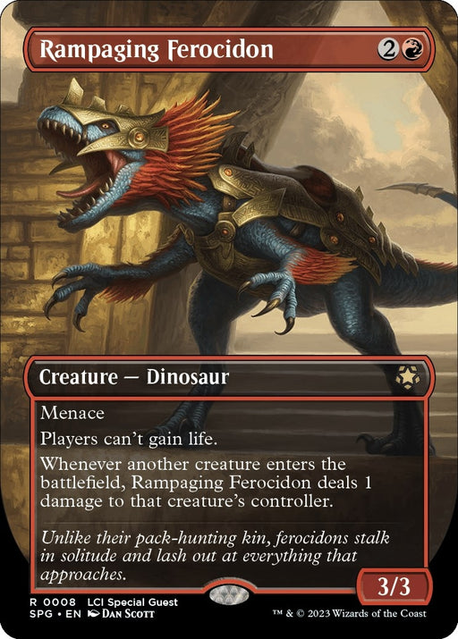 Image for Rampaging Ferocidon (Borderless) (8) [Special Guests] - Magic: The Gathering
