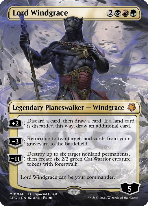 Image for Lord Windgrace (Borderless) (14) [Special Guests] - Magic: The Gathering