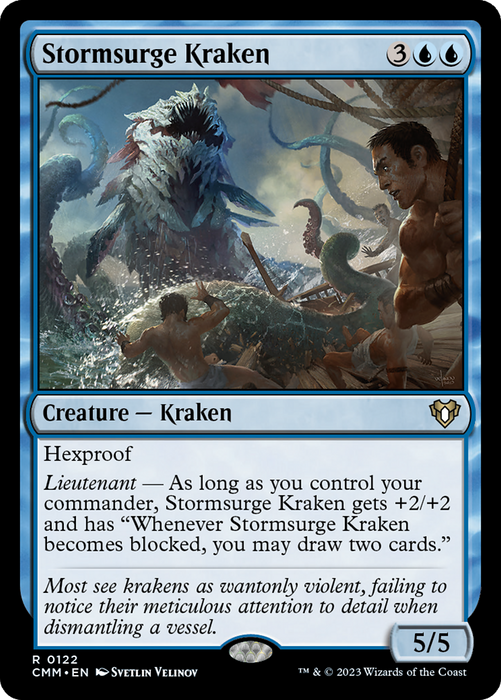 Stormsurge Kraken [CMM-122] Foil - Commander Masters