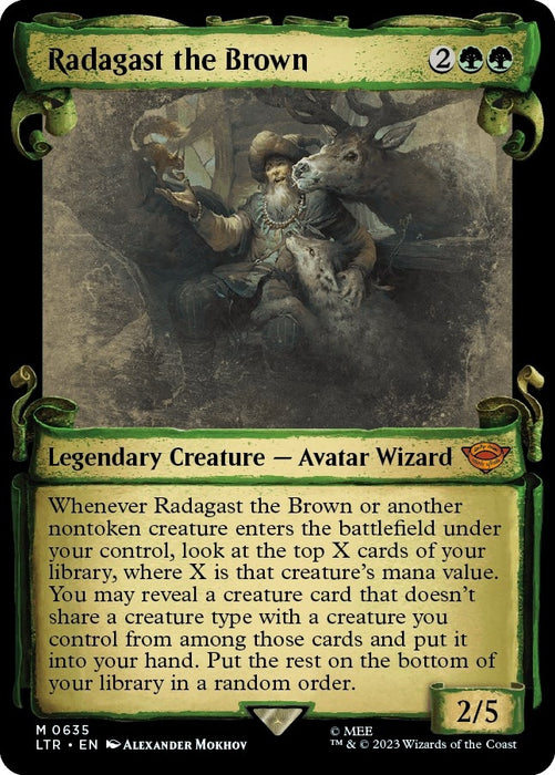 Image for Radagast the Brown (Showcase Scrolls) (635) (Foil) [Universes Beyond: The Lord of the Rings: Tales of Middle-earth] - Magic: The Gathering