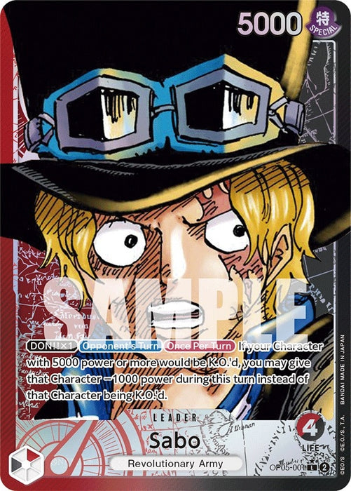 Image for Sabo (001) (Alternate Art) (OP05-001) (Foil) [Awakening of the New Era] - One Piece Card Game