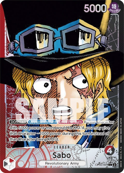 Image for Sabo (001) (Alternate Art) (OP05-001) (Foil) [Awakening of the New Era] - One Piece Card Game