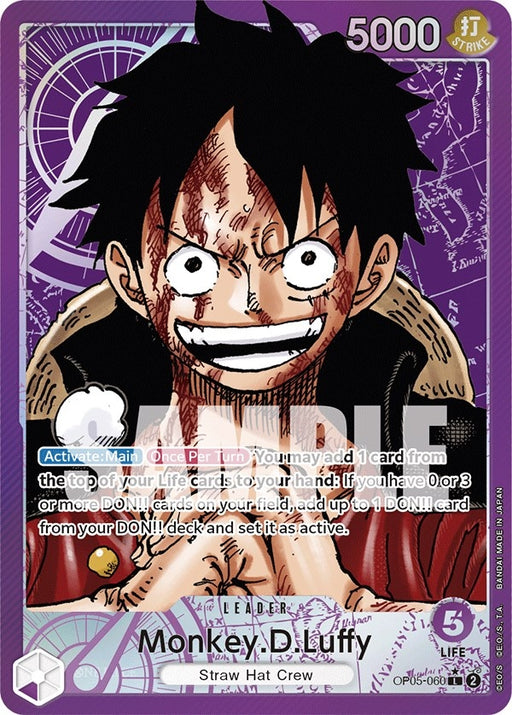 Image for Monkey.D.Luffy (060) (Alternate Art) (OP05-060) (Foil) [Awakening of the New Era] - One Piece Card Game