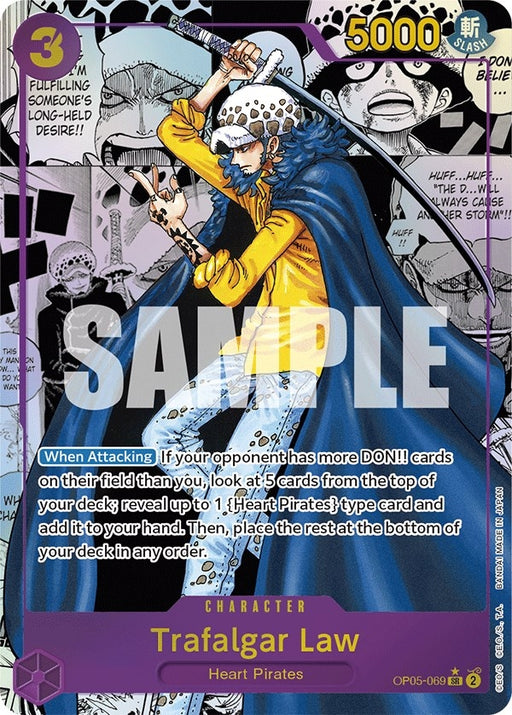 Image for Trafalgar Law (069) (Alternate Art) (Manga) (OP05-069) (Foil) [Awakening of the New Era] - One Piece Card Game