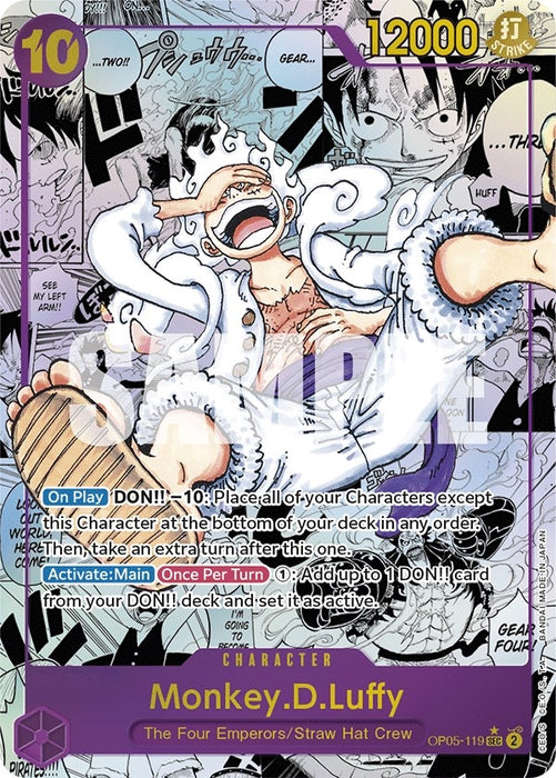 Image for Monkey.D.Luffy (119) (Alternate Art) (Manga) (OP05-119) (Foil) [Awakening of the New Era] - One Piece Card Game