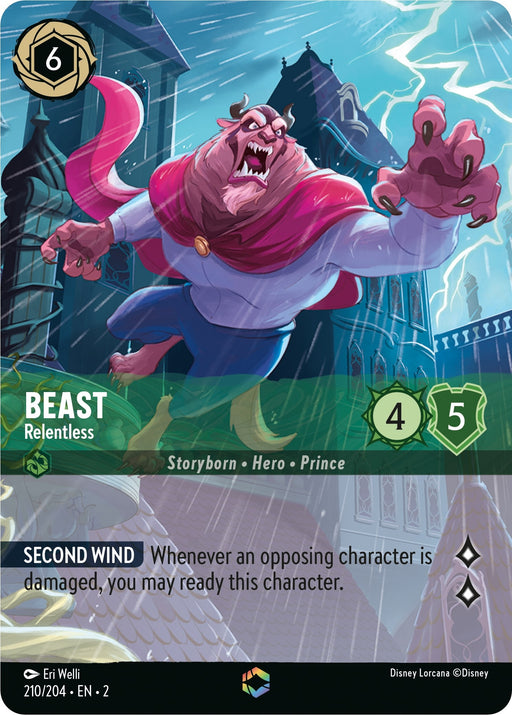 Image for Beast - Relentless (Enchanted) (210/204) (Holofoil) [Rise of the Floodborn] - Disney Lorcana