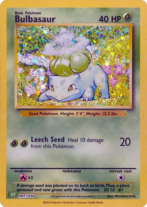 Image for Bulbasaur (001/034) (Holofoil) [Trading Card Game Classic] - Pokemon
