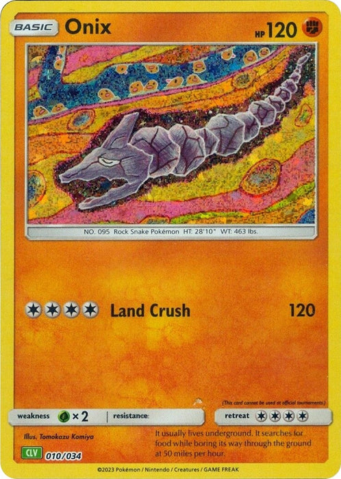 Image for Onix (010/034) (Holofoil) [Trading Card Game Classic] - Pokemon