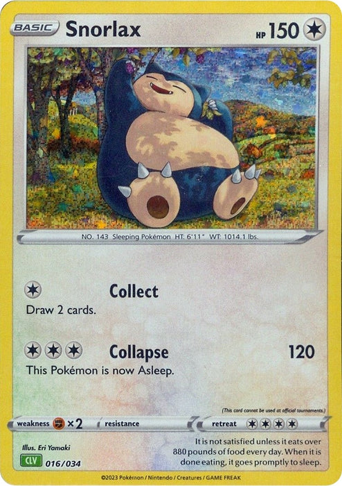 Image for Snorlax (016/034) (Holofoil) [Trading Card Game Classic] - Pokemon