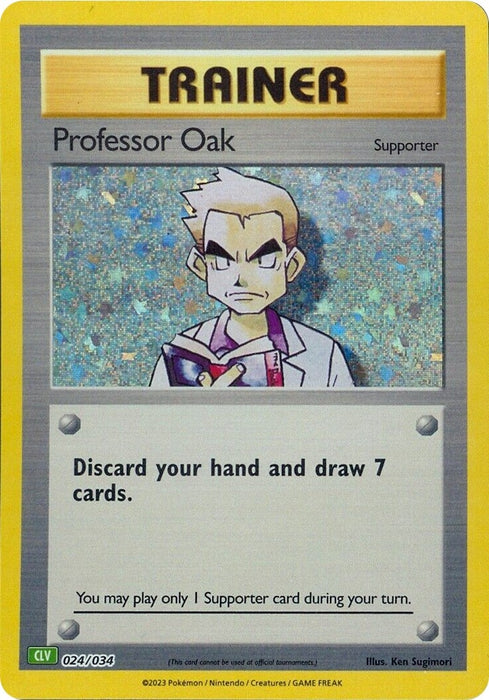 Image for Professor Oak (CLV) (024/034) (Holofoil) [Trading Card Game Classic] - Pokemon