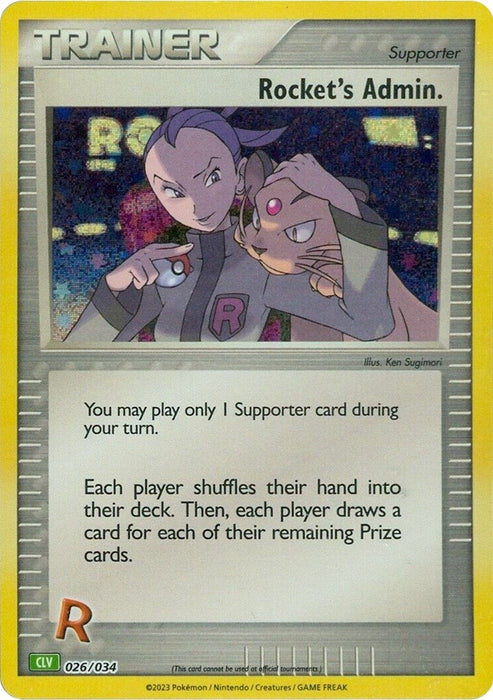 Image for Rocket's Admin. (CLV) (026/034) (Holofoil) [Trading Card Game Classic] - Pokemon