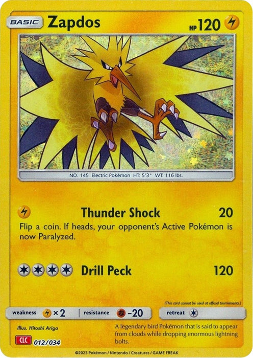 Image for Zapdos (012/034) (Holofoil) [Trading Card Game Classic] - Pokemon