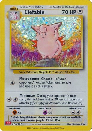 Clefable (14) Holofoil [Trading Card Game Classic]