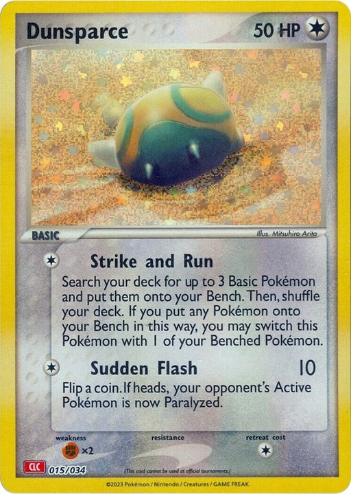 Image for Dunsparce (015/034) (Holofoil) [Trading Card Game Classic] - Pokemon