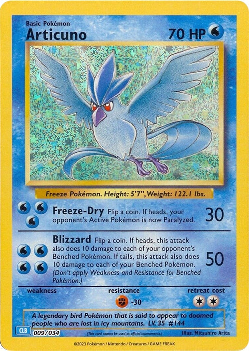 Image for Articuno (009/034) (Holofoil) [Trading Card Game Classic] - Pokemon