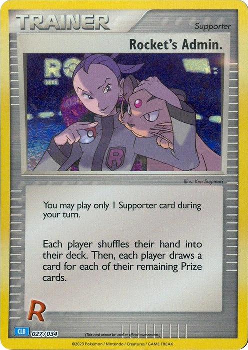 Image for Rocket's Admin. (CLB) (027/034) (Holofoil) [Trading Card Game Classic] - Pokemon