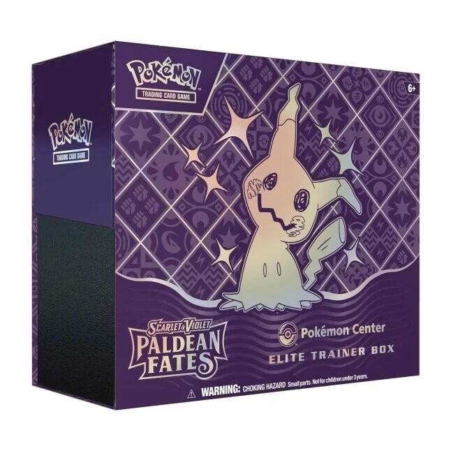 Pokemon Scarlet and Violet Paldean Fates Elite Trainer Box (Pokémon Center Exclusive)