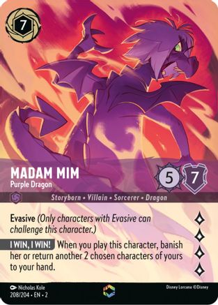 Madam Mim - Purple Dragon (Alternate Art) (208/204) Holofoil [Rise of the Floodborn]