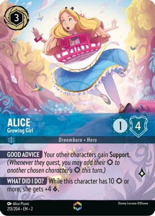Alice - Growing Girl (Alternate Art) (213/204) Holofoil [Rise of the Floodborn]