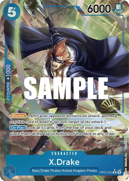 Image for X.Drake (Alternate Art) (OP05-055) (Foil) [Awakening of the New Era] - One Piece Card Game