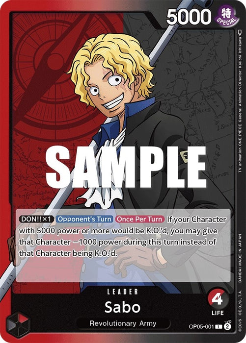 Image for Sabo (001) (OP05-001) [Awakening of the New Era] - One Piece Card Game