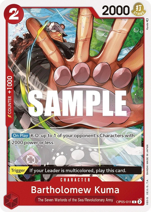 Image for Bartholomew Kuma (OP05-011) [Awakening of the New Era] - One Piece Card Game