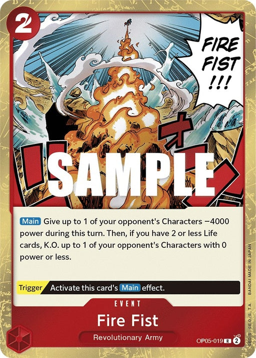 Image for Fire Fist (OP05-019) (Foil) [Awakening of the New Era] - One Piece Card Game