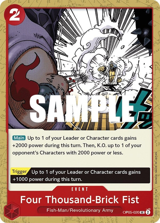 Image for Four Thousand-Brick Fist (OP05-020) [Awakening of the New Era] - One Piece Card Game