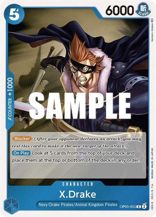 Image for X.Drake (OP05-055) (Foil) [Awakening of the New Era] - One Piece Card Game